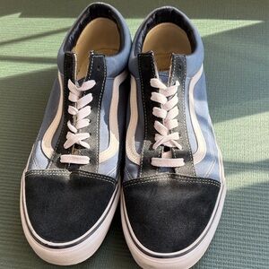 Blue and Black Vans Sneakers